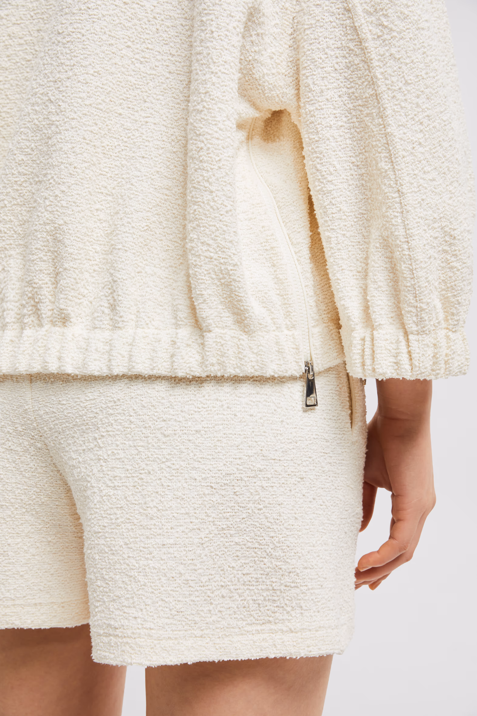 2-in-1 Bouclé Zip-Up Cardigan Women White Moncler 8